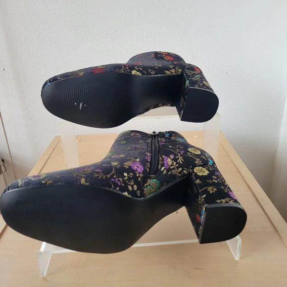 Diba Ankle Floral Satin Sequin Zip-Up Women’s Boots (Size: 6½ Medium) - Picture 12 of 13